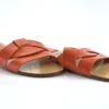 Side view of ZARA vintage flat sandals showcasing their elegant design and soft leather material.