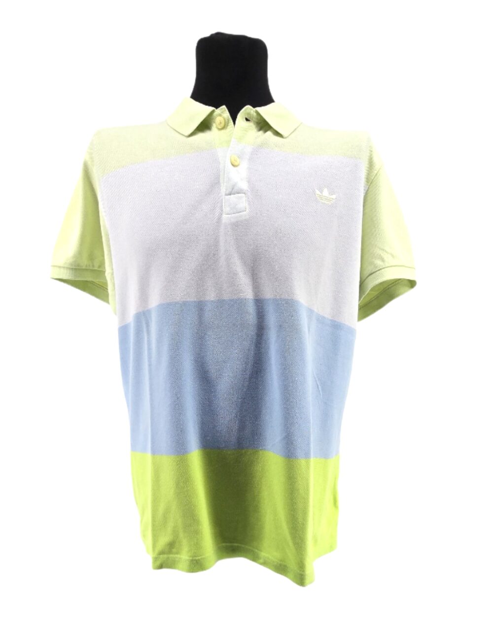 Polo shirt Adidas vintage w kolorowych pasach - widok przód