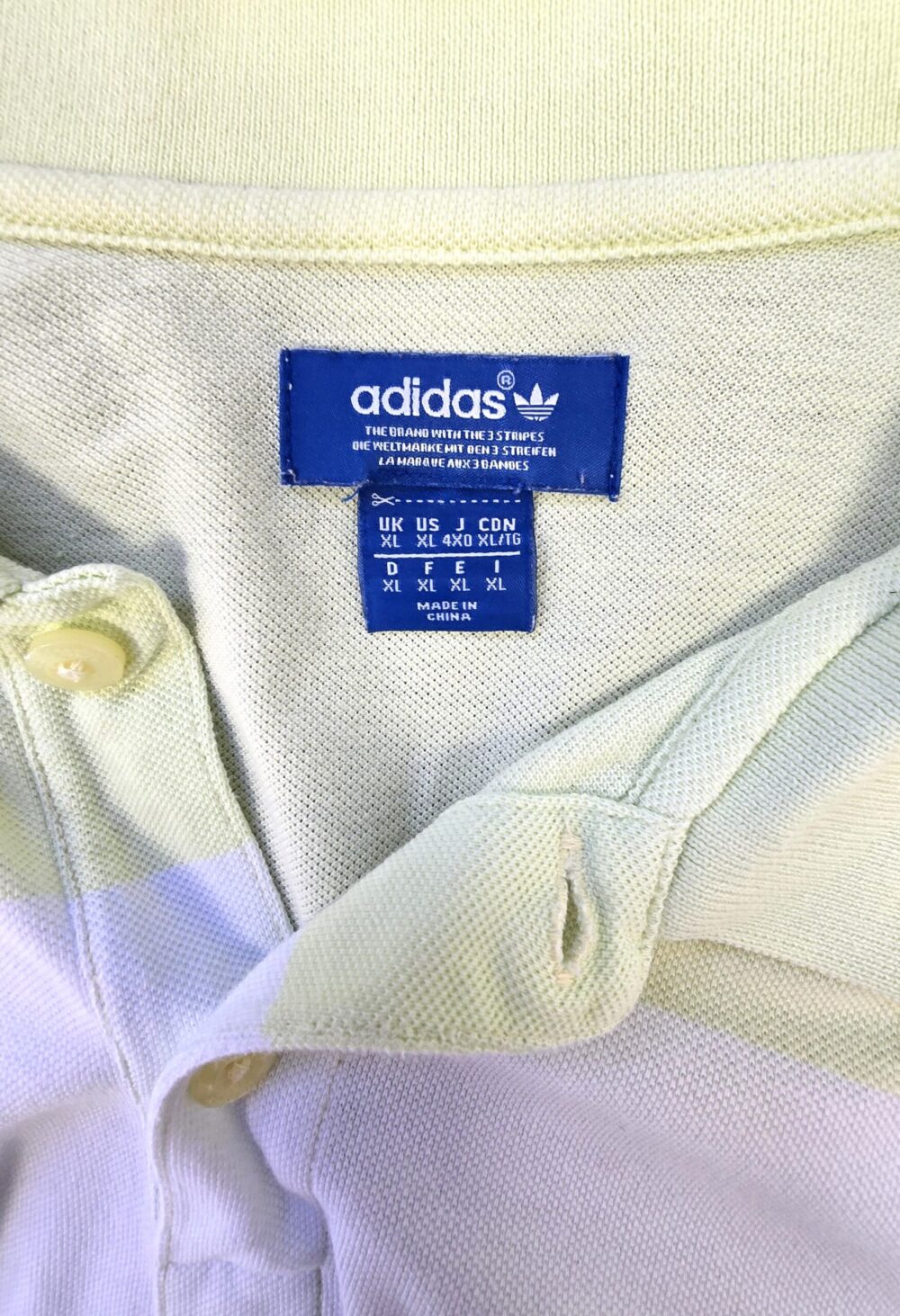 Metka Adidas - vintage polo shirt w kolorze zielonym i niebieskim
