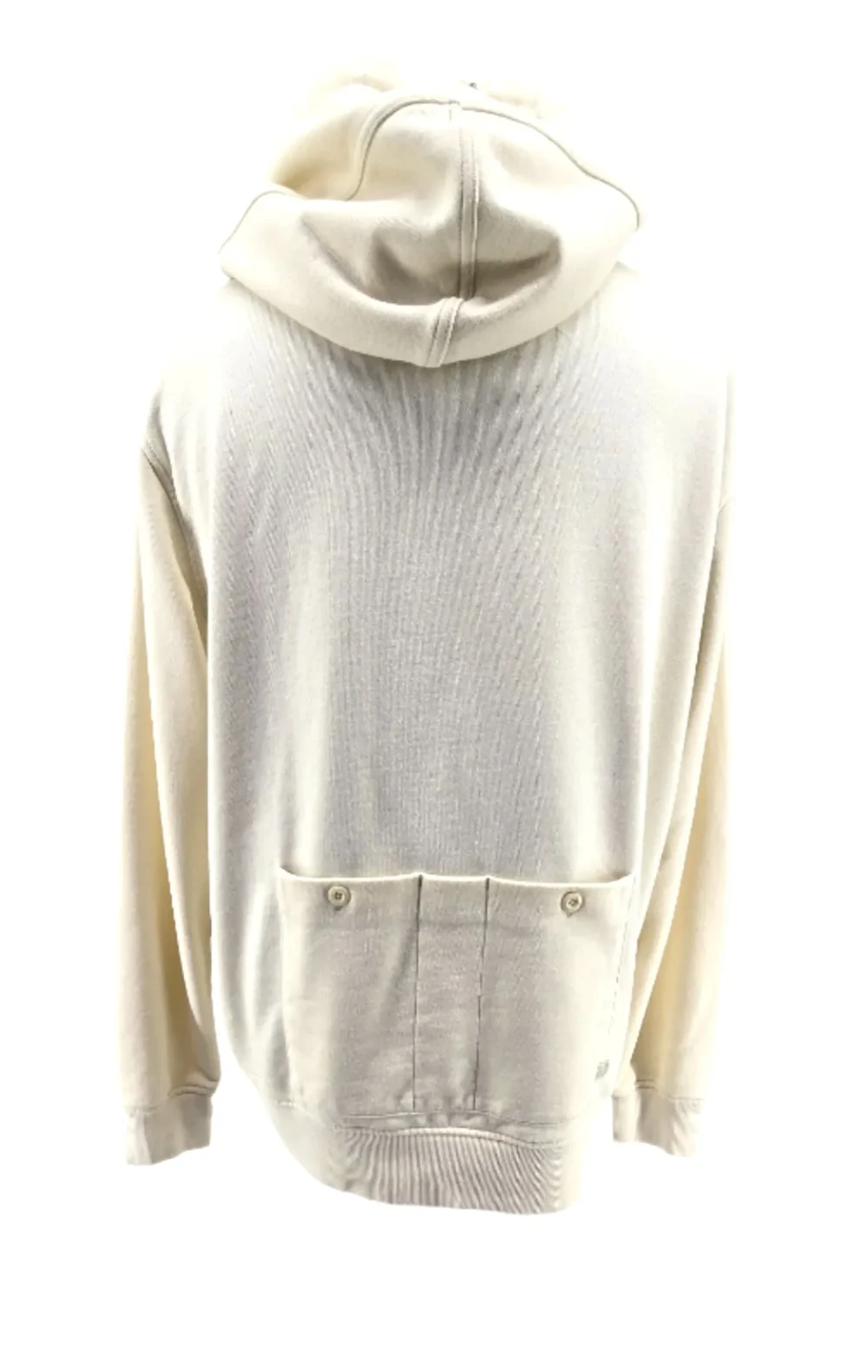 20250325_162200-fotor-2025032520158_15_11zon Rückseite eines cremefarbenen Vintage Hoodies mit großer Rückentasche