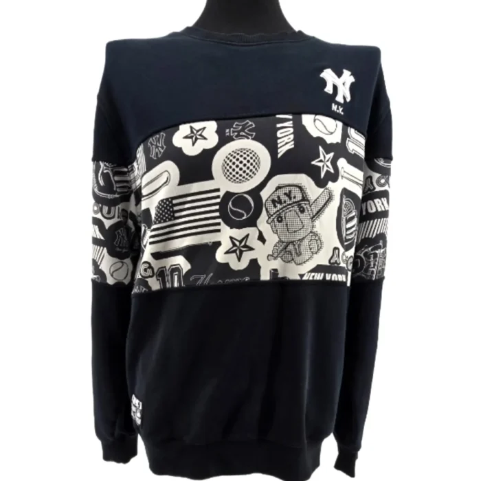 Vintage Sweatshirt MLB mit New Yorker Grafiken, Vorderansicht