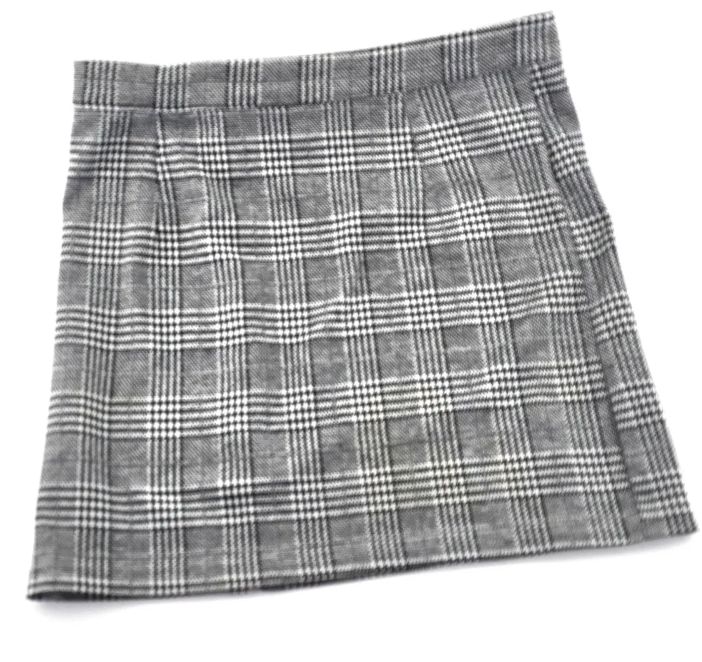 Vintage Minirock Haily’s in Schwarz-Weiß mit Knopfleiste, Vorderansicht