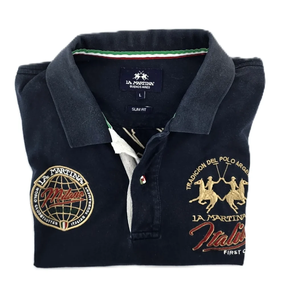 Zusammengelegtes Polo-Shirt La Martina mit „Italia“ und Polo-Stickerei