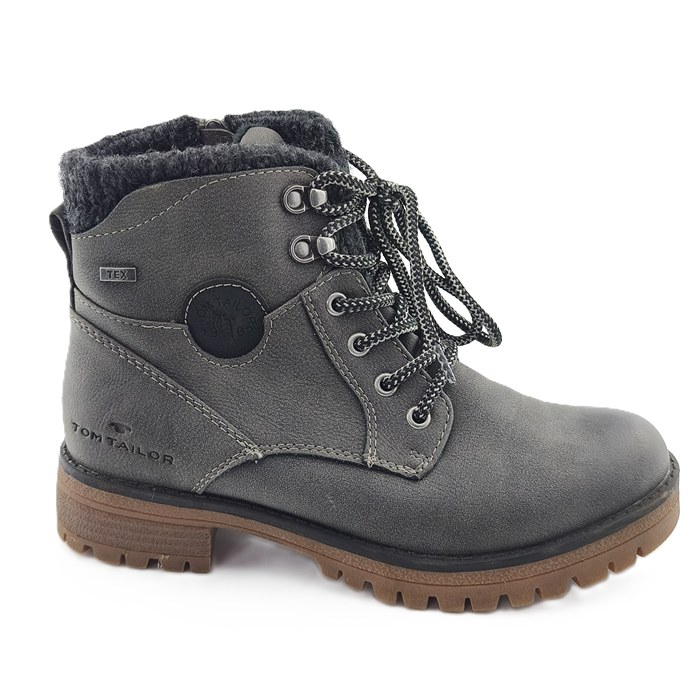 Tom Tailor Vintage Boots aus TEX-Material mit Wollkragen – Seitenansicht.