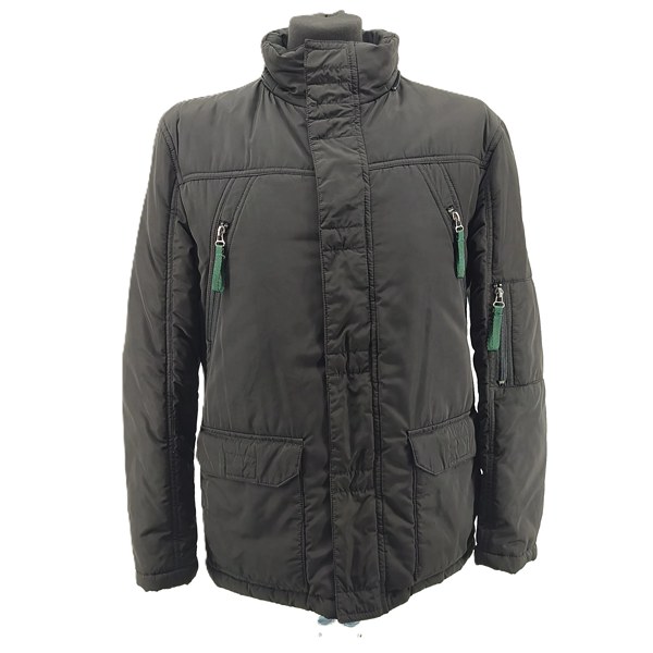 „Schwarze Bonita Vintage Herrenjacke – Vorderansicht mit Reißverschlusstaschen“