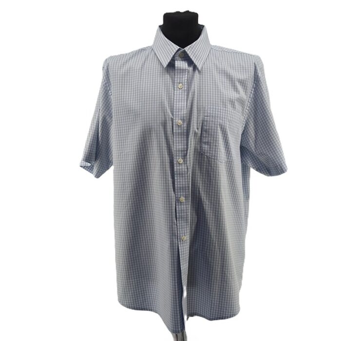 Land’s End Vintage Herrenhemd in hellblauem Gingham-Muster