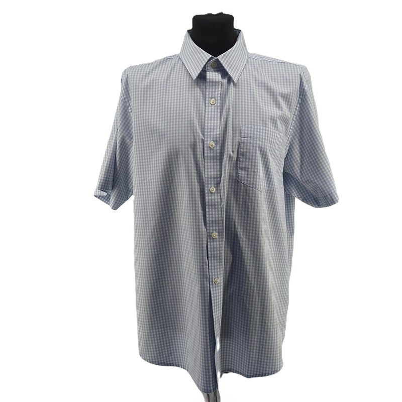 Land’s End Vintage Herrenhemd in hellblauem Gingham-Muster