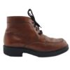 Vintage Herren-Boots aus braunem Echtleder mit robuster Sohle