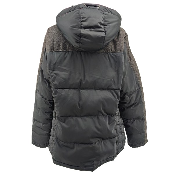 Vintage Alpenheat Steppjacke schwarz Retro-90er-Stil Rückansicht