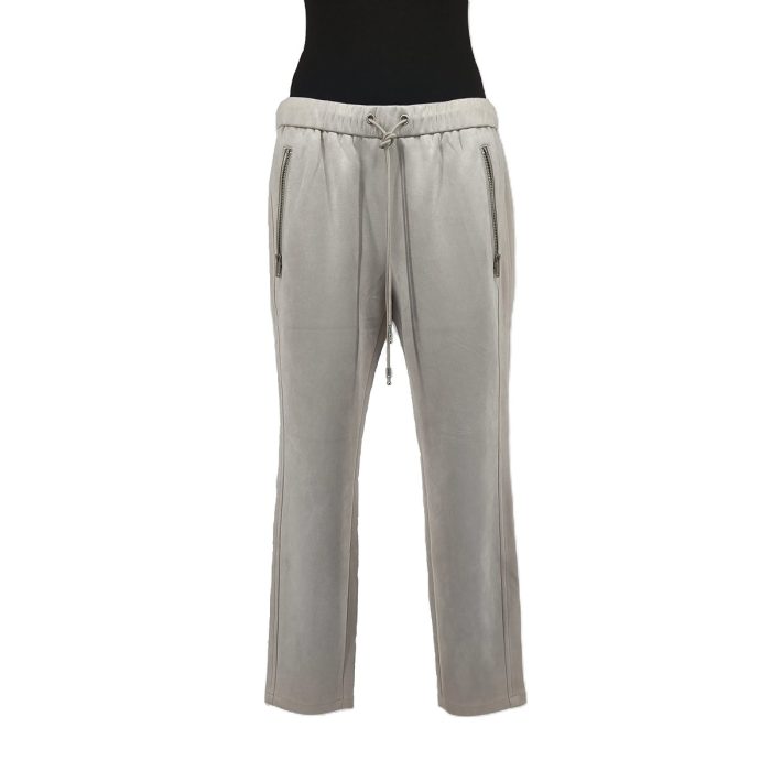 Beige Cartoon Vintage-Damenhose in entspannter Passform, Frontansicht