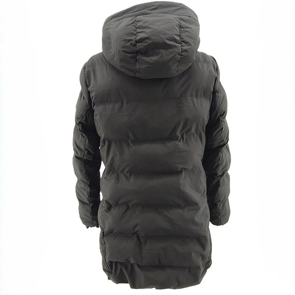 Vintage COBOLT Steppmantel Schwarz Retro-90er-Stil Rückansicht