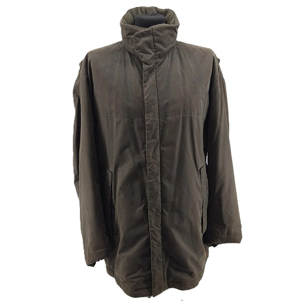 Vintage BOSS Outdoorjacke Braun Retro-90er-Stil Frontansicht