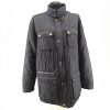 Vintage Bexleys Man Steppjacke Dunkelblau Retro-90er-Stil Frontansicht