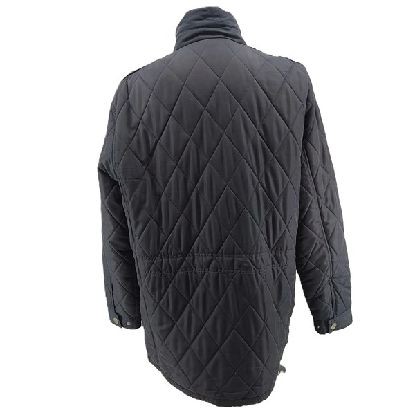 Vintage Bexleys Man Steppjacke Dunkelblau Retro-90er-Stil Rückansicht