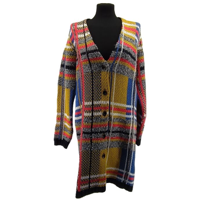 41.jpg s.Oliver Vintage Patchwork Strickjacke in Gelb Blau Rot Grau