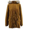 Vintage Jacqueline de Yong Parka braun Retro-Y2K-Stil Frontansicht