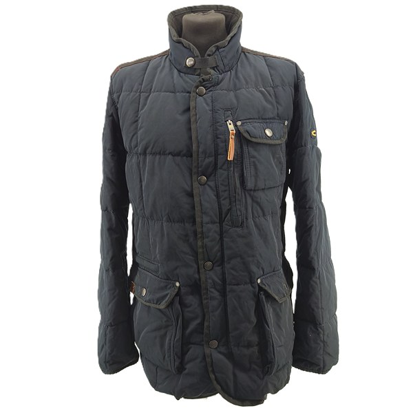 Camel Active Vintage Herren Steppjacke in Schwarz, Frontansicht