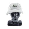 Unisex Retro-Basecap von Lacoste mit gebogener Krempe in Weiß