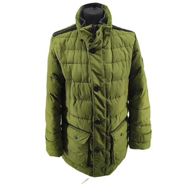 Vintage Crossfield Herren Winterjacke grün Steppdesign