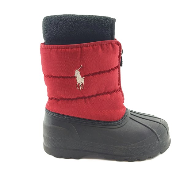 Vintage Polo Ralph Lauren Winter Boots rot Retro-Stil Logo