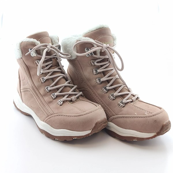 Vintage Landrover Damen Boots rosa Retro-Y2K-Stil Schnürung