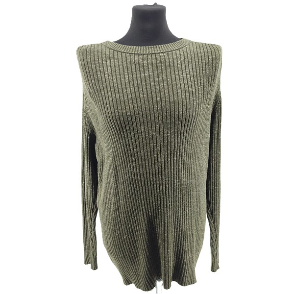 Vintage Pullover Herren s.Oliver grün Rippstrick Retro-Stil