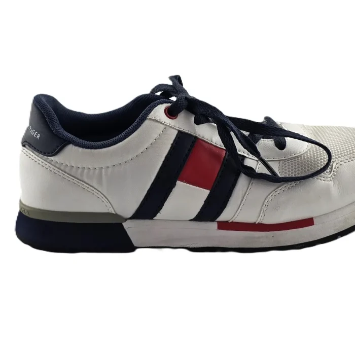 16.webp Vintage Tommy Hilfiger Damen Sportschuhe weiß Retro-2000er-Stil Farbblock-Seite