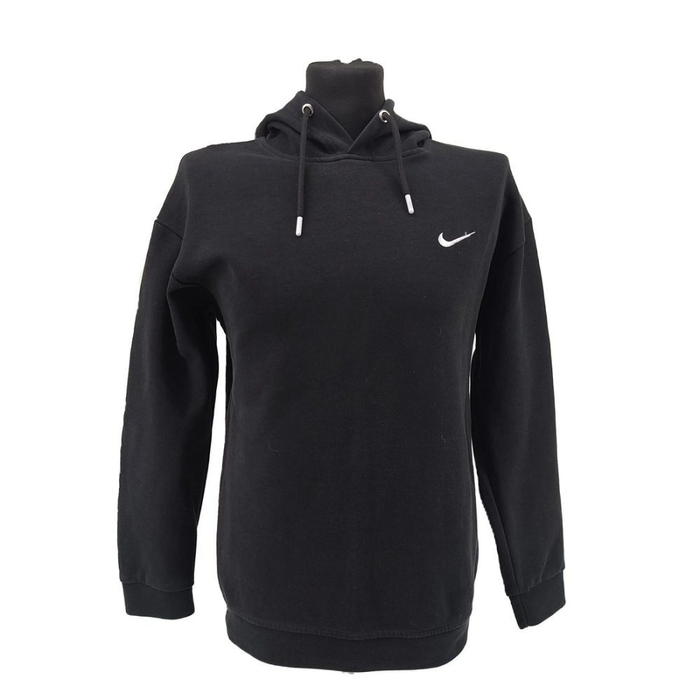 Vintage Nike Kapuzenpullover schwarz Retro-2010er-Stil Swoosh-Stick