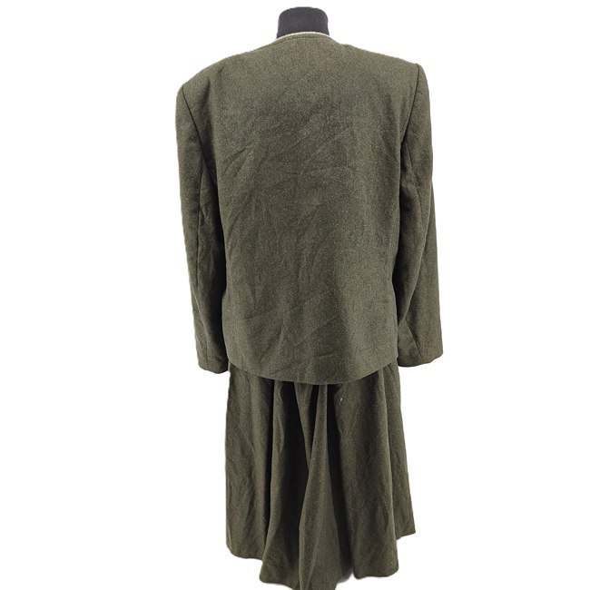 Vintage HAGRO Country Jacke grün Retro-Klassik-Stil V-Ausschnitt Knopfleiste