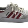 Vintage Adidas Herren Sneaker weiß Retro-2000er-Stil rote 3-Streifen Seite