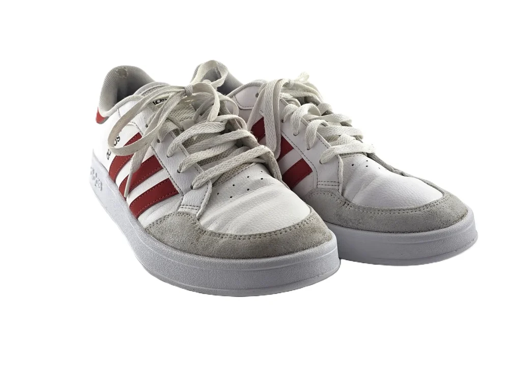 Vintage Adidas VL Court 2.0 Sneaker weiß Retro-2000er-Stil Wildleder-Zehenkappe