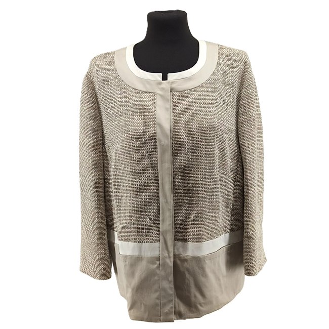 Vintage Suit Jacke Gerry Weber Beige Retro-klassischer Stil Strukturgewebe