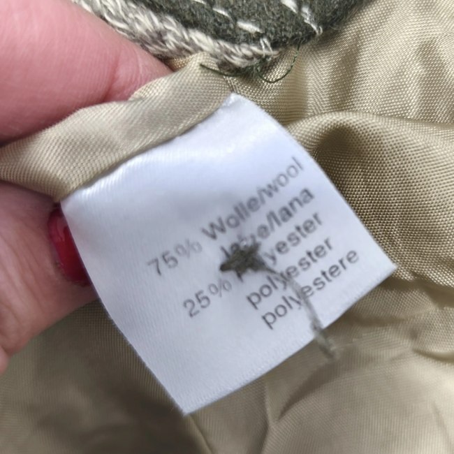 Vintage HAGRO Country Damen-Set grün Retro-Klassik-Stil Taschen Paspelierung