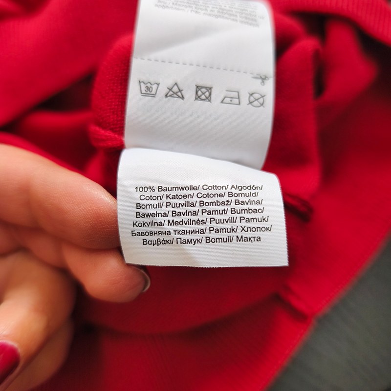 Vintage s.Oliver Pullover rot Retro-Zeitlos-Stil Materialetikett Baumwolle