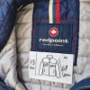 Vintage Redpoint Frühlingsjacke Herren Marineblau Retro-90er-Stil Stehkragen
