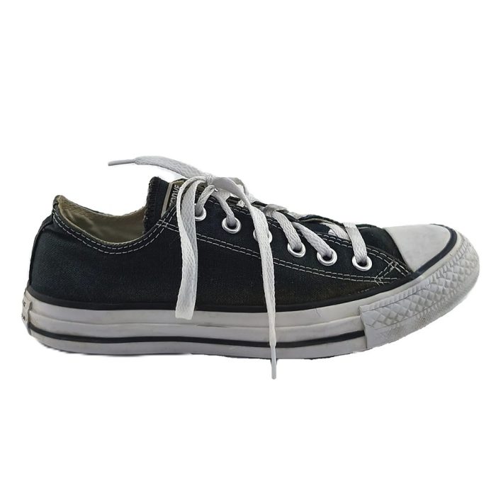 Vintage Converse Damen Sportschuhe schwarz Retro Sneaker Stil Kontrastnähte